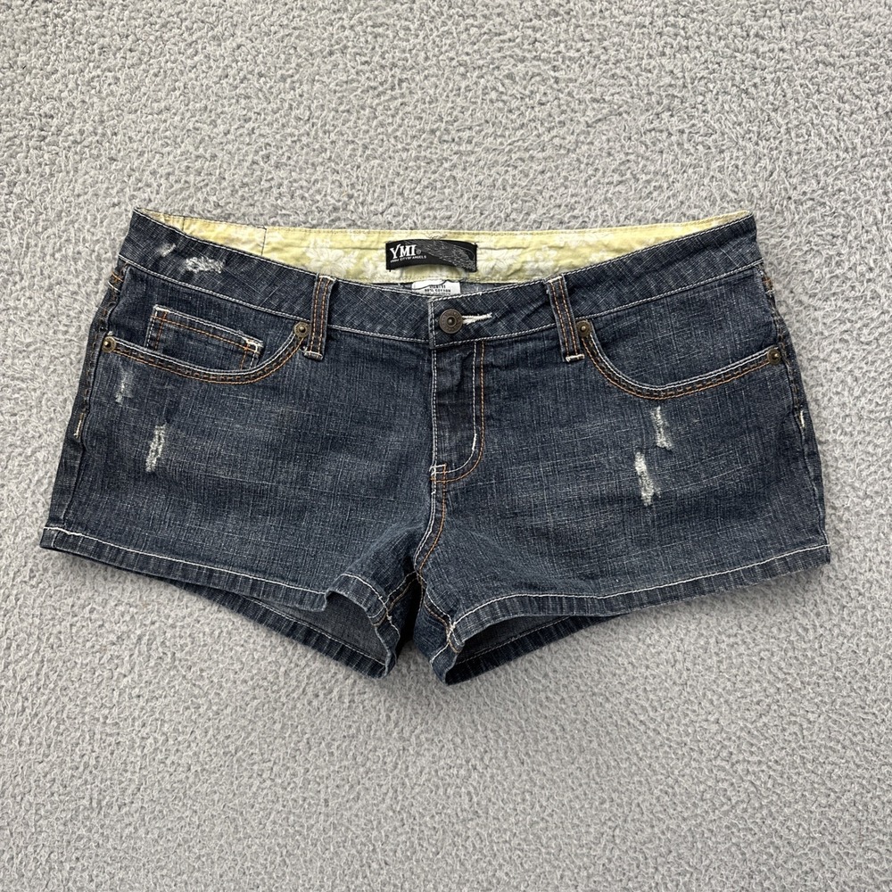 YMI Low Rise Micro Mini Denim Jean Shorts Y2K 2000s Festival Retro Women's 11